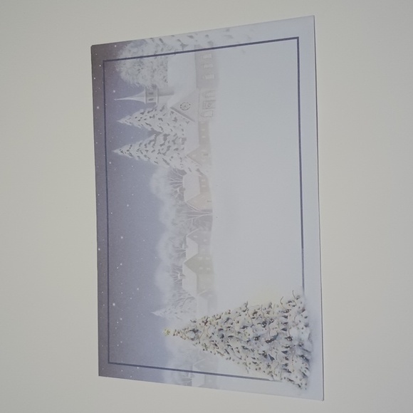 $2 Add-on Snowy Church Scene Christmas Card & Envelope Silver - Picture 7 of 9
